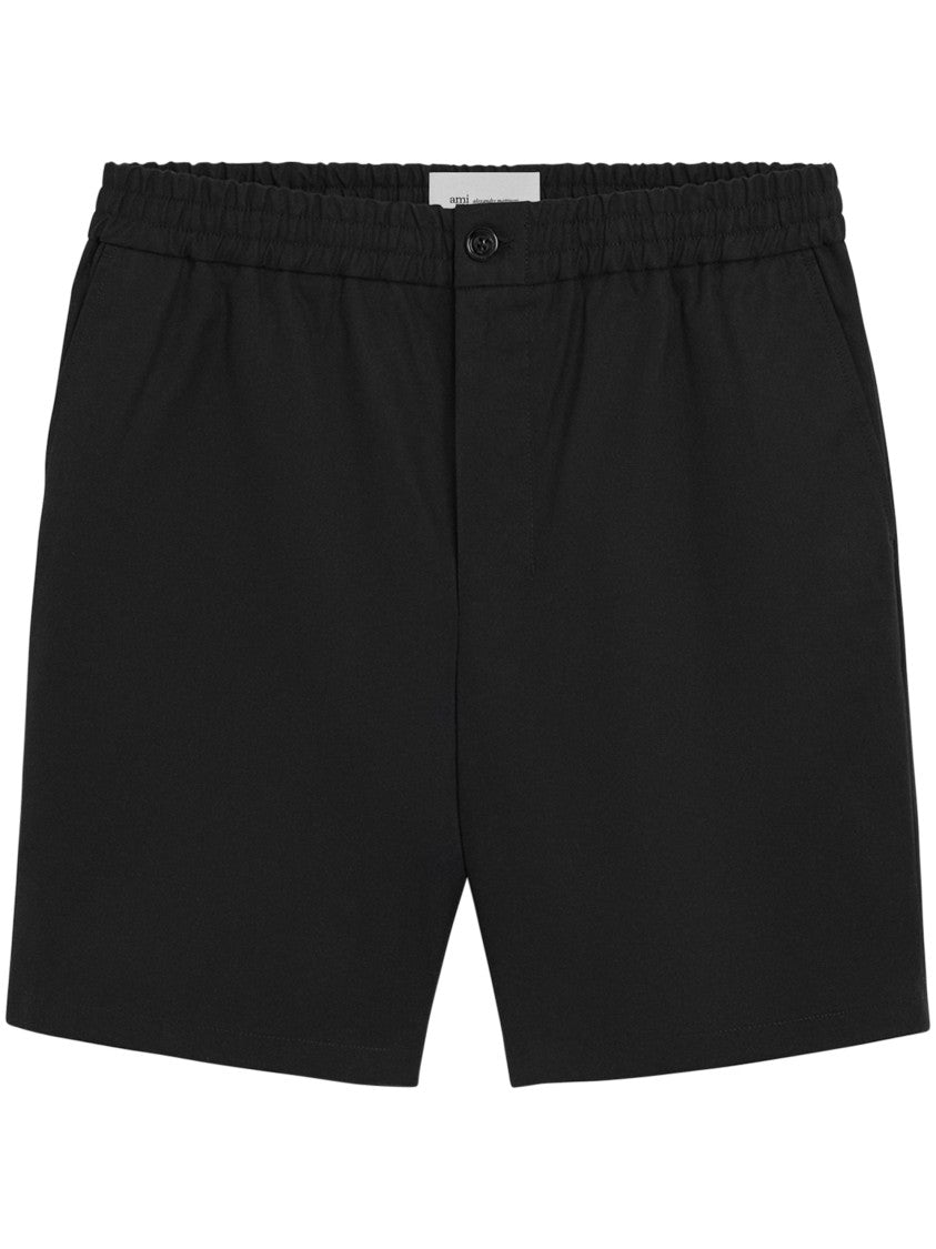 Ami Paris Embossed Logo Elasticated Waist Shorts