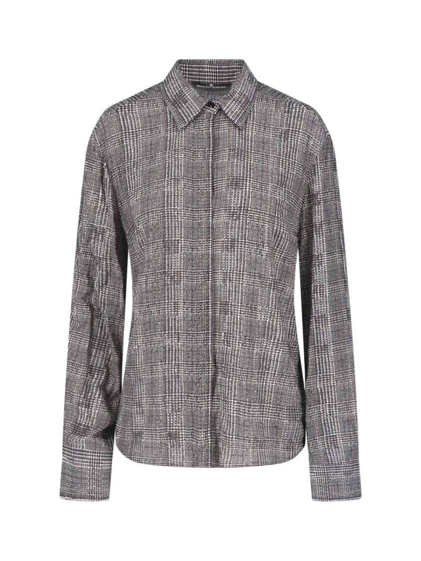 Ermanno Scervino Prince Of Wales Check Viscose Formal Shirt