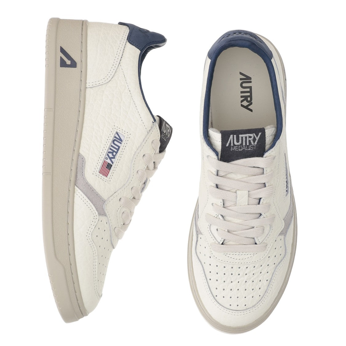 Autry Medalist Low Sneakers With Suede Inserts