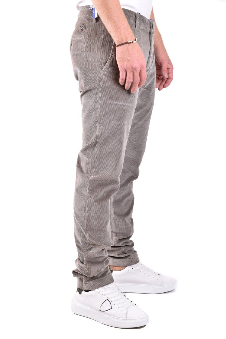 Dondup Grey Cotton Trousers