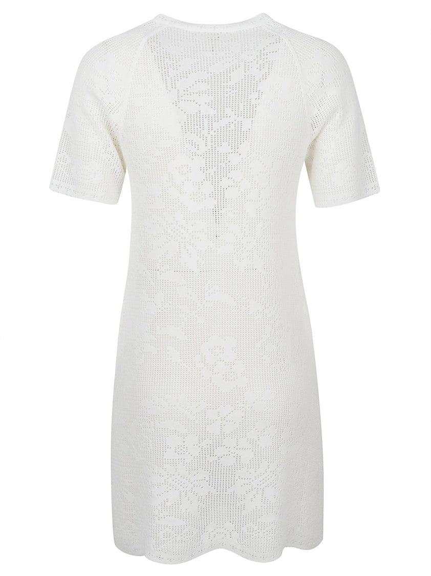 Chloé Multicolor Cotton Pointed Mini Dress