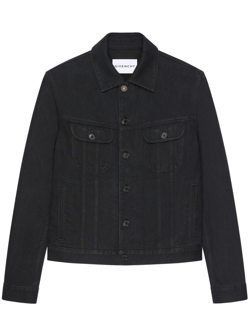 Givenchy Classic Black Denim Tailored Fit Jacket