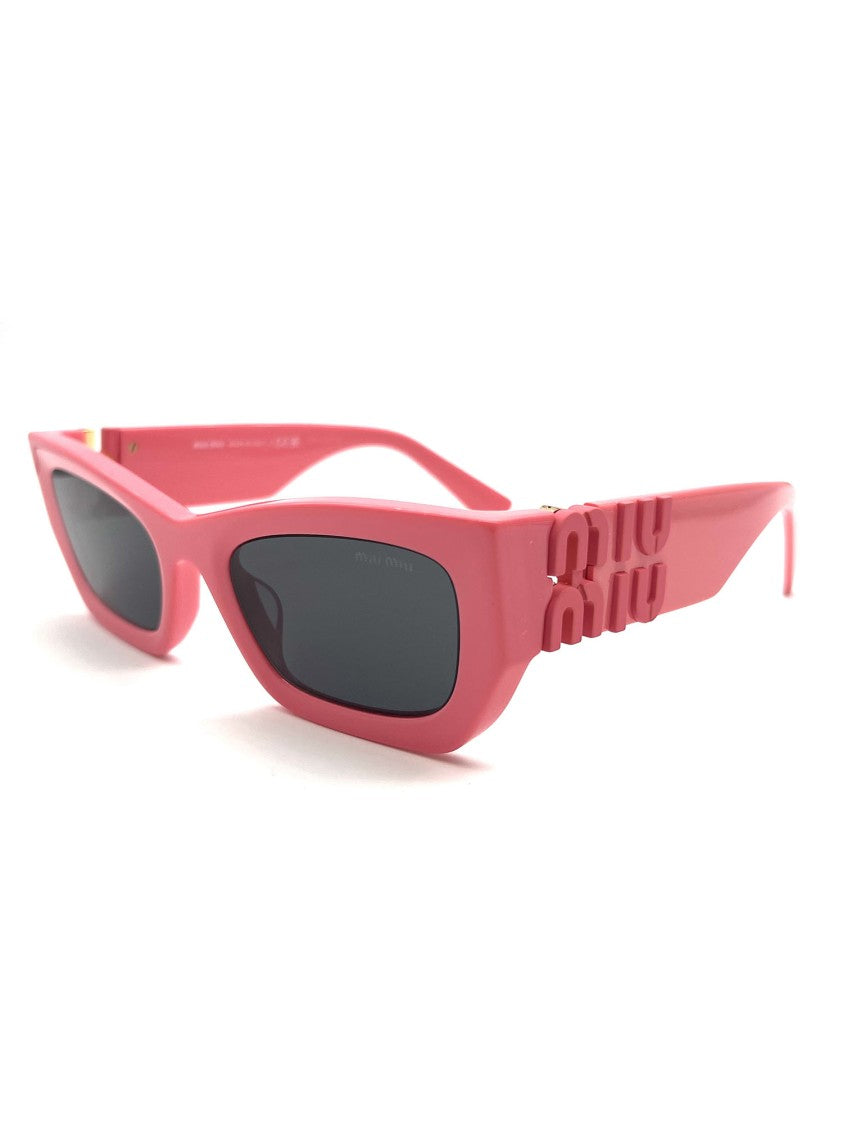 Miu Miu Angled Cat-Eye Acetate Sunglasses With Distinctive Logo Detail