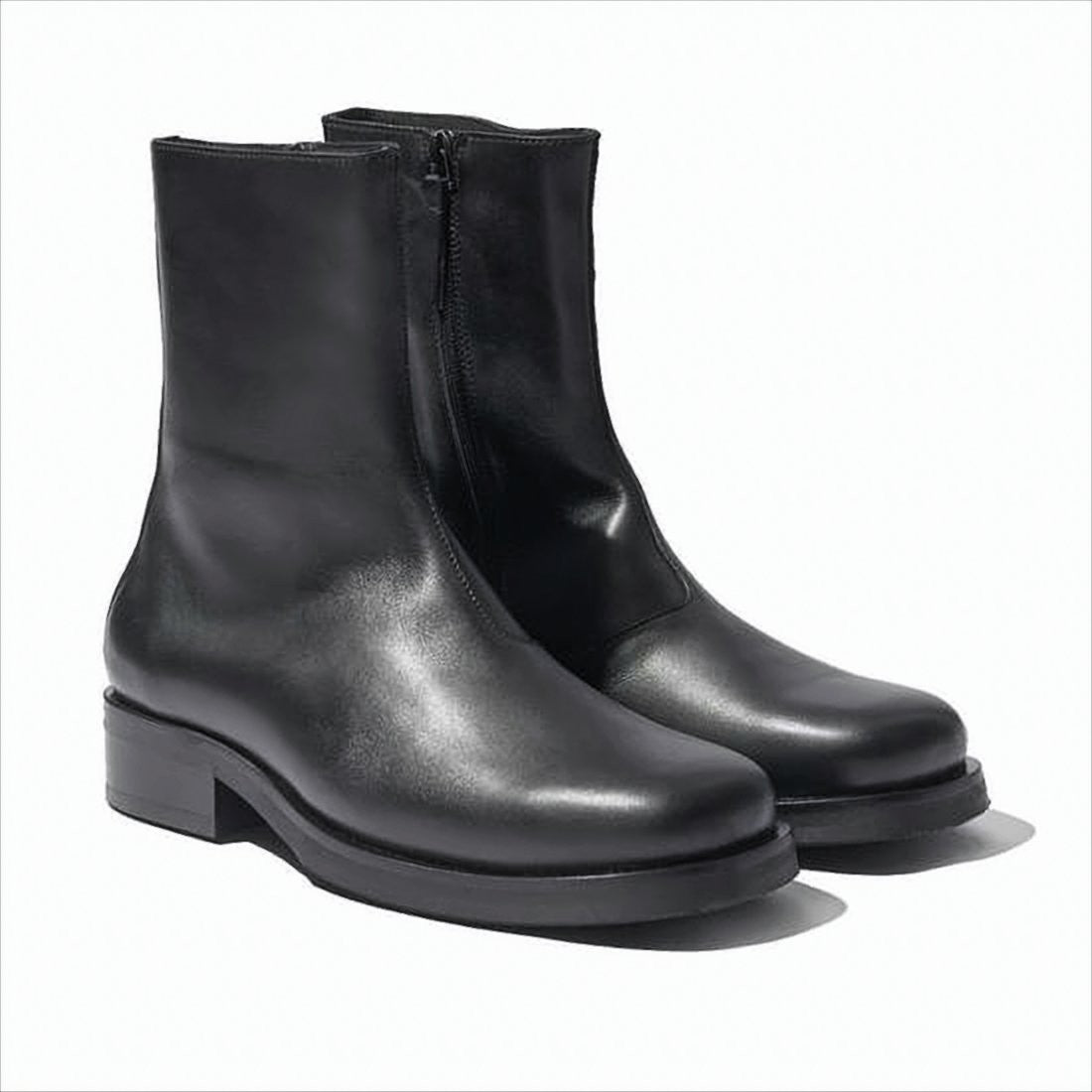 Our Legacy Polished Black Leather Ankle Boots