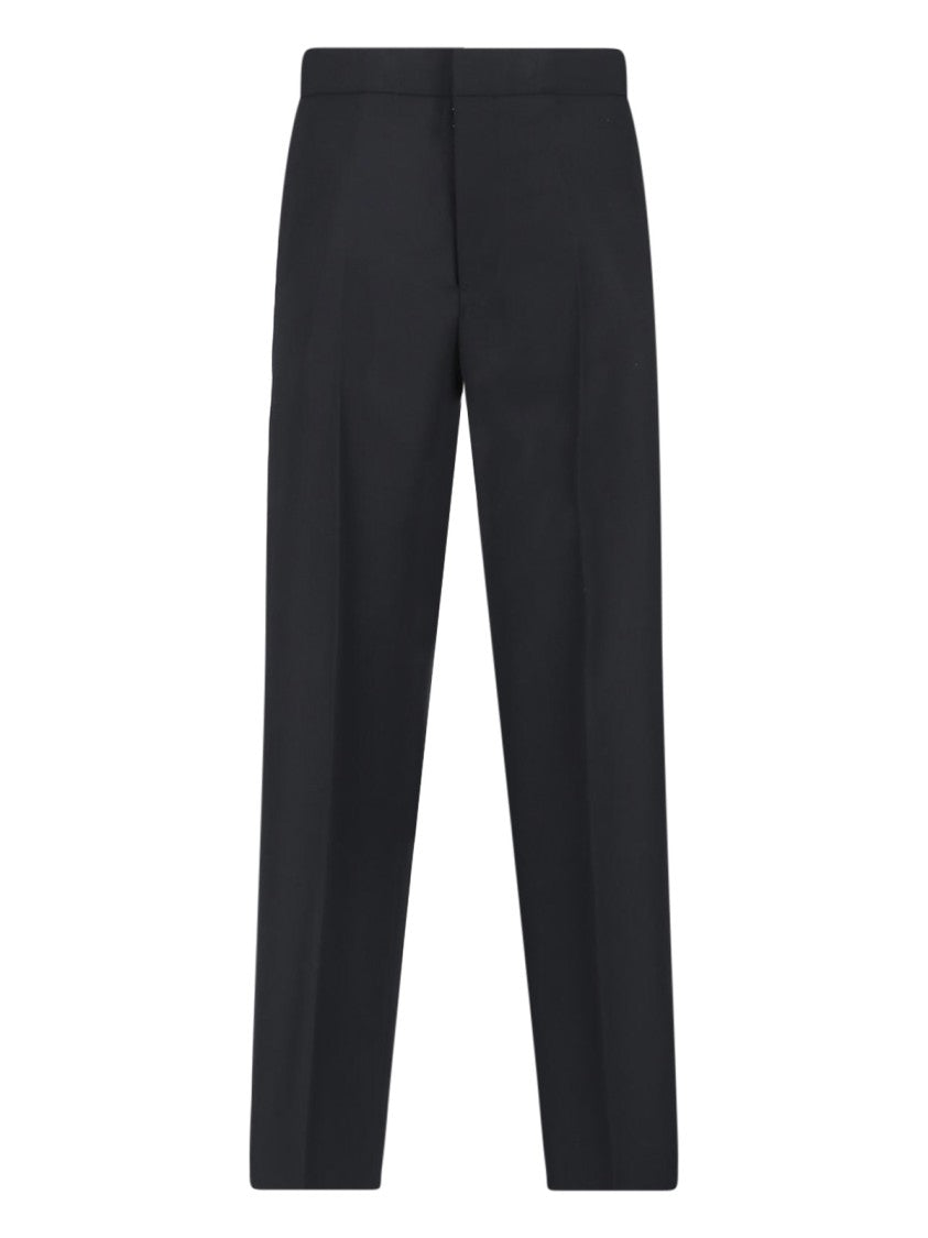 Maison Margiela Black Mid-Rise Virgin Wool Tailored Trousers