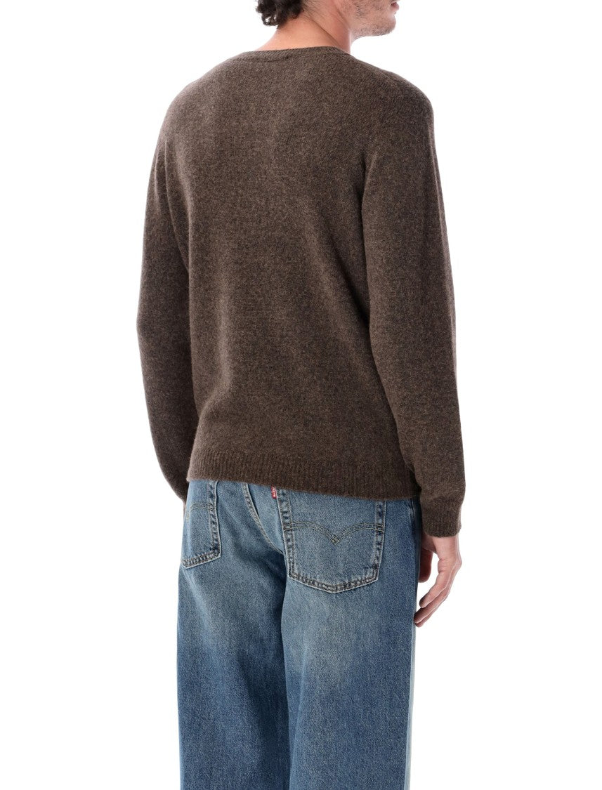 Roberto Collina Textured Knit Crewneck Sweater With Ribbed Detailing