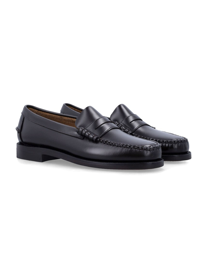 Sebago Black Classic Dan Hand-Stitched Full-Grain Leather Loafer
