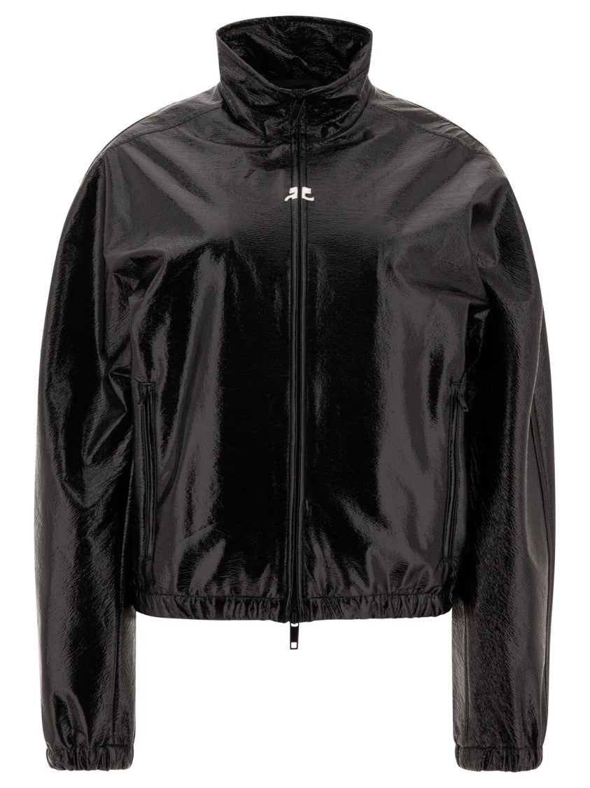 Courrèges Black Jacket With High Collar