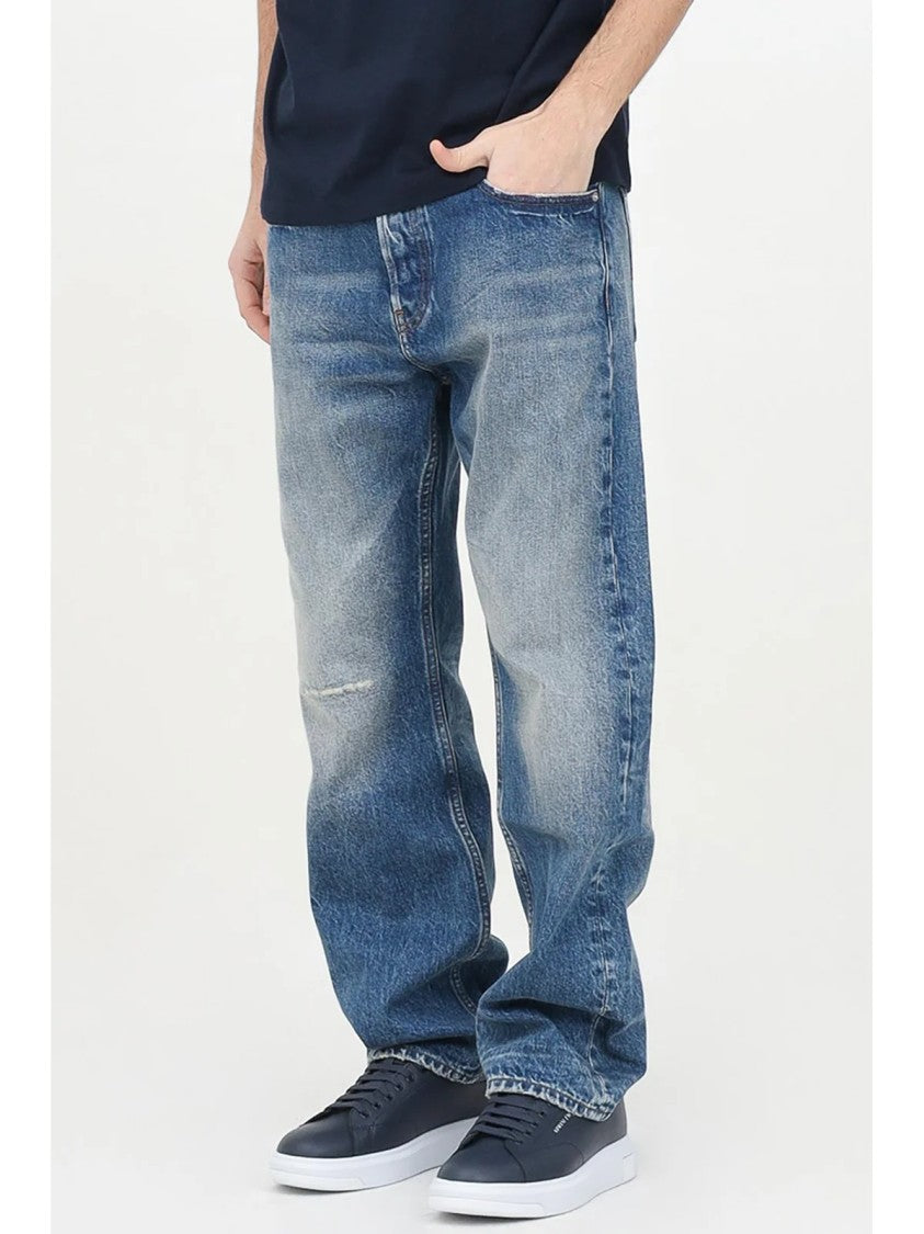 Tommy Jeans Blue Regular Fit Five-Pocket Cotton Jeans