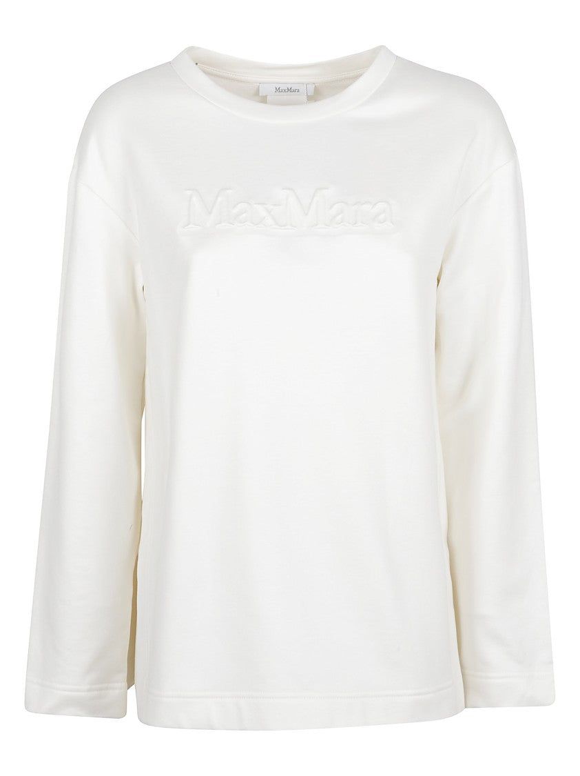 Max Mara Relaxed Fit White Sweater