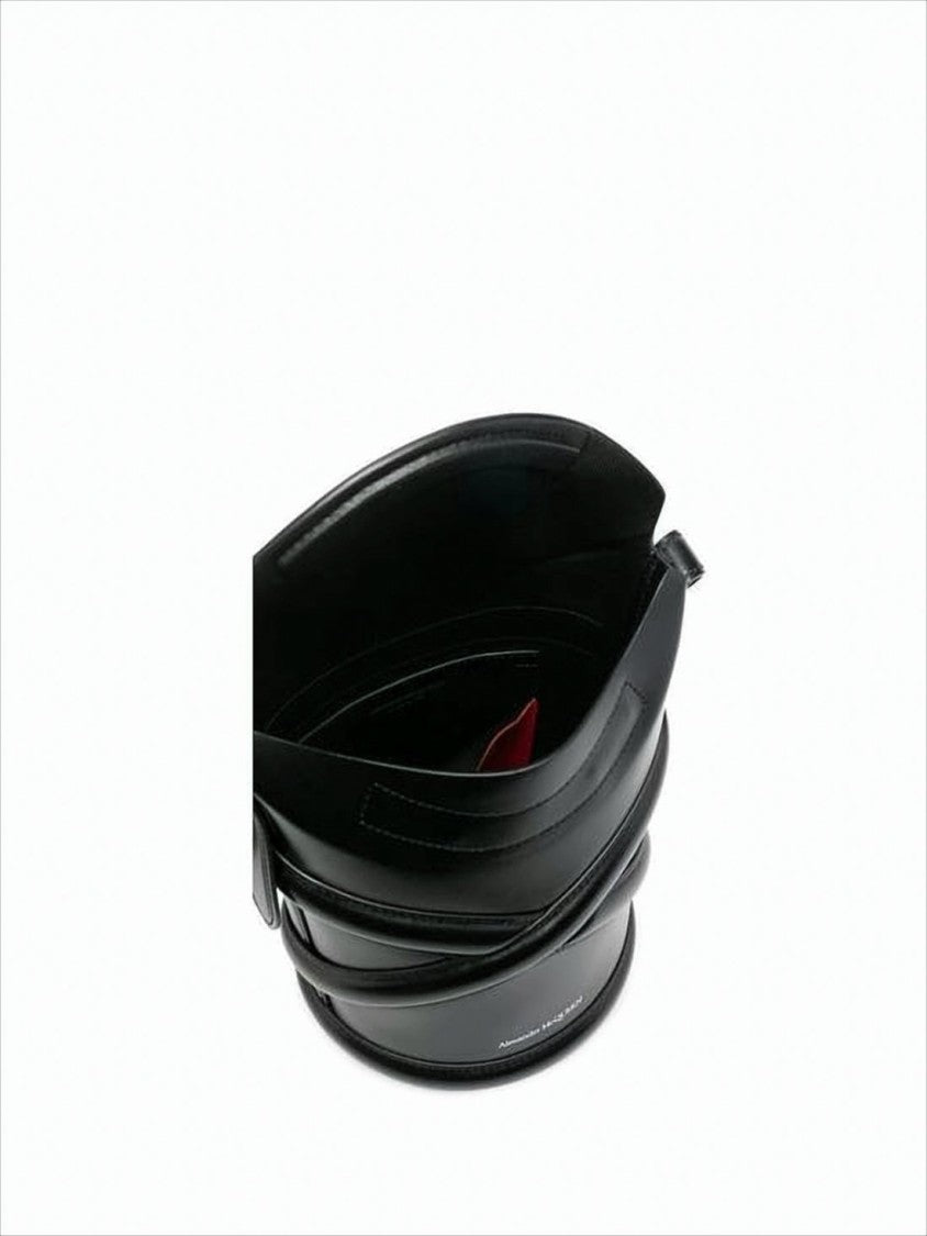 Alexander Mcqueen Structured Crossbody Bag With Unique Wrap-Around Strap Detail