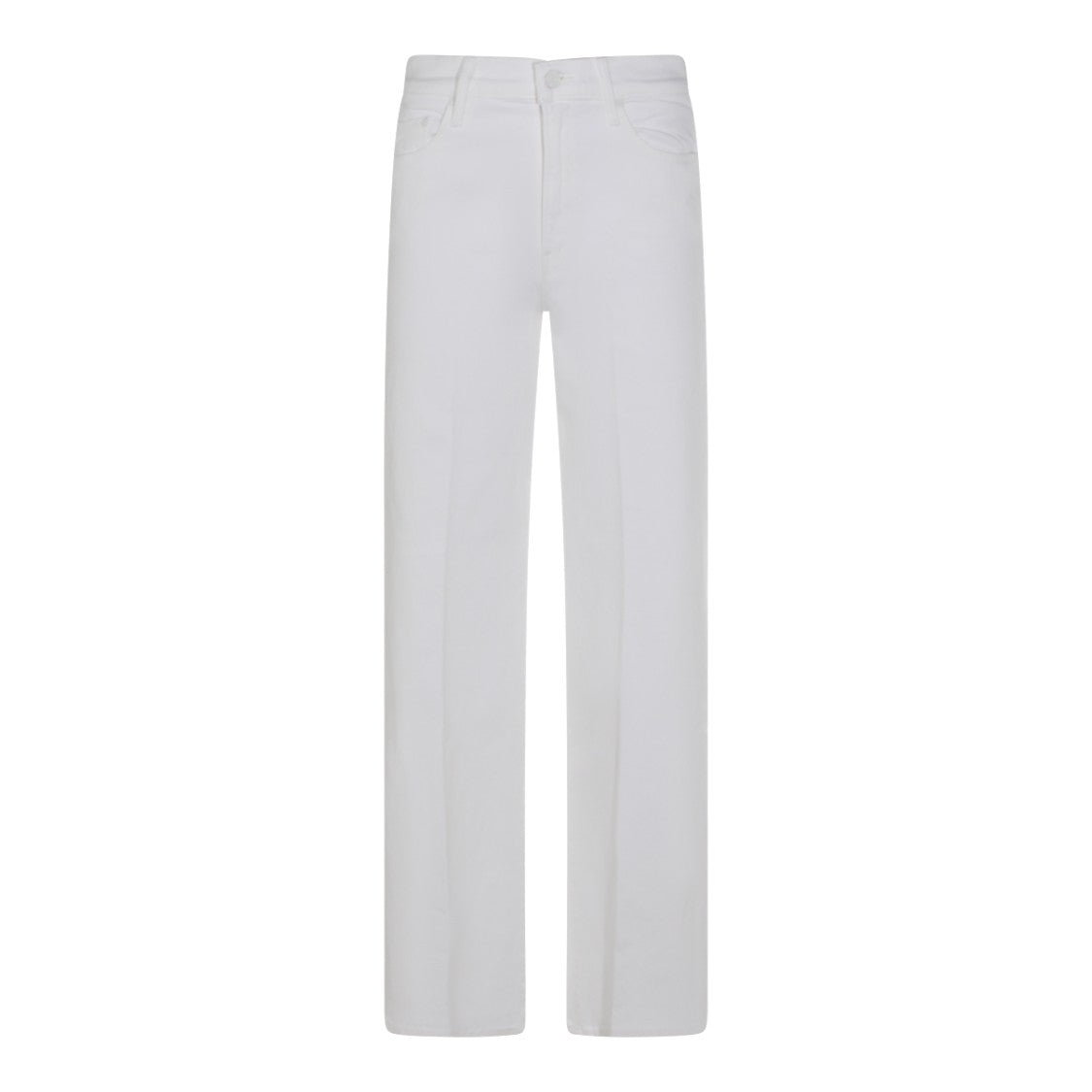 Mother High-Waist Cotton Jeans With Straight Leg Design