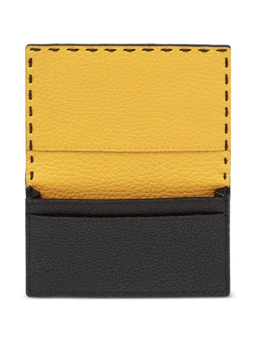 Fendi Textured Leather Wallet With Embossed Logo