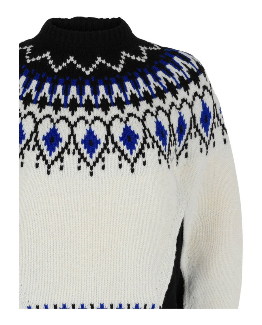 Alexander Mcqueen Fair Isle Knit Sweater With Mock-Neck