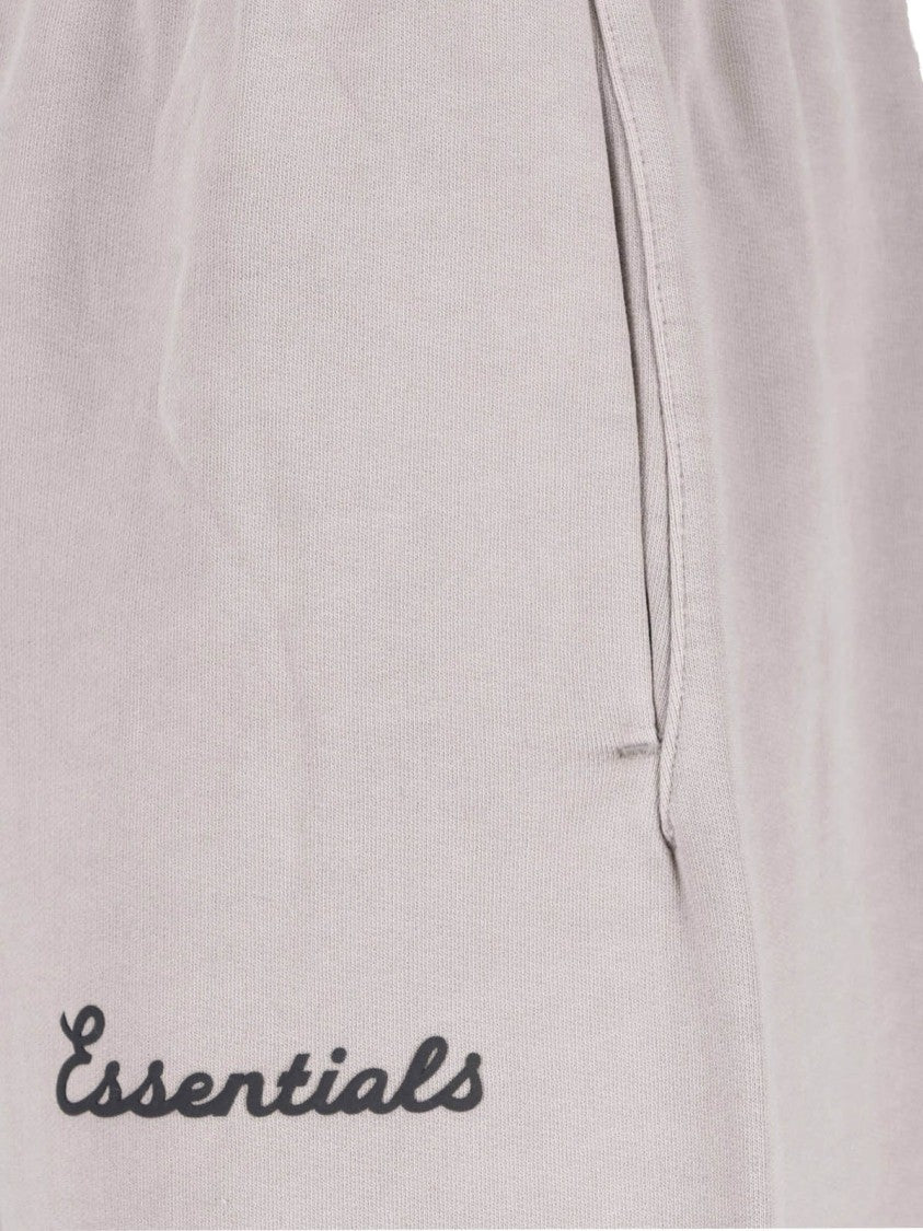 Fear Of God Essentials Beige Relaxed Wide-Leg Logo Trousers