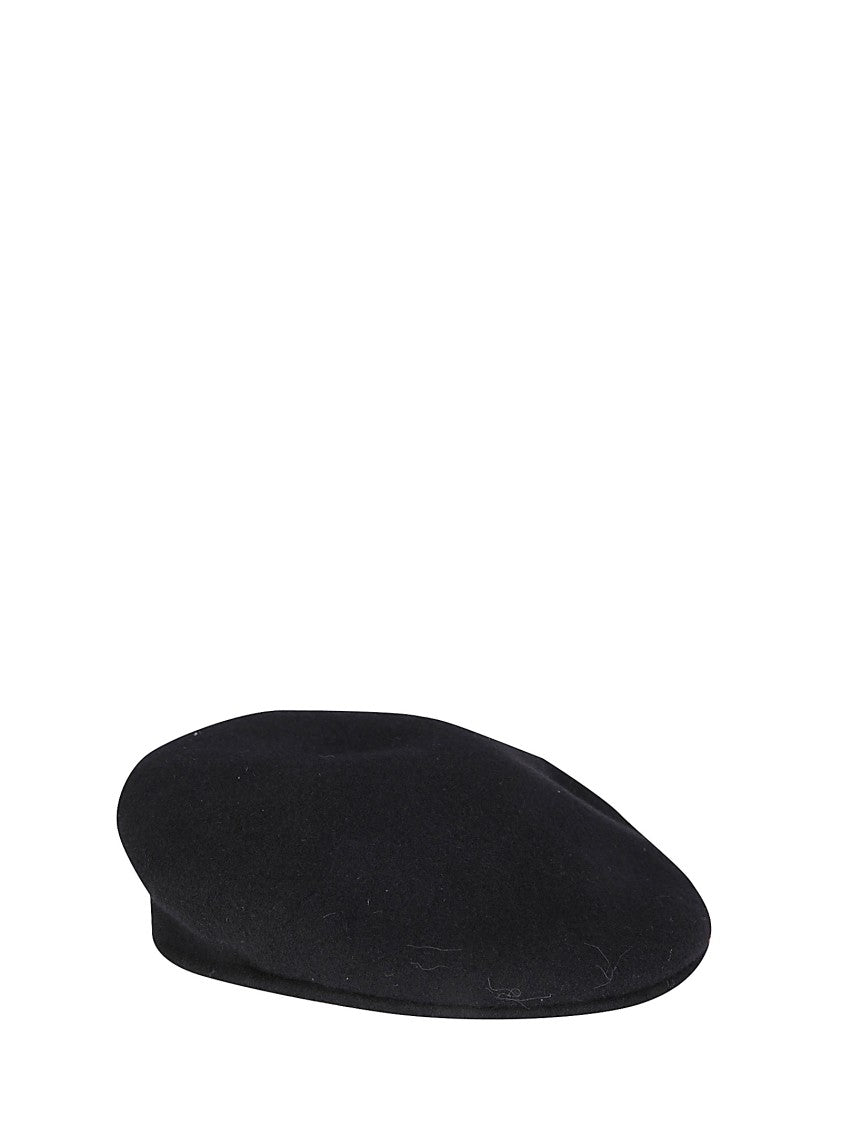 Marine Serre Felted Wool Beret With Embroidered Logo Detail