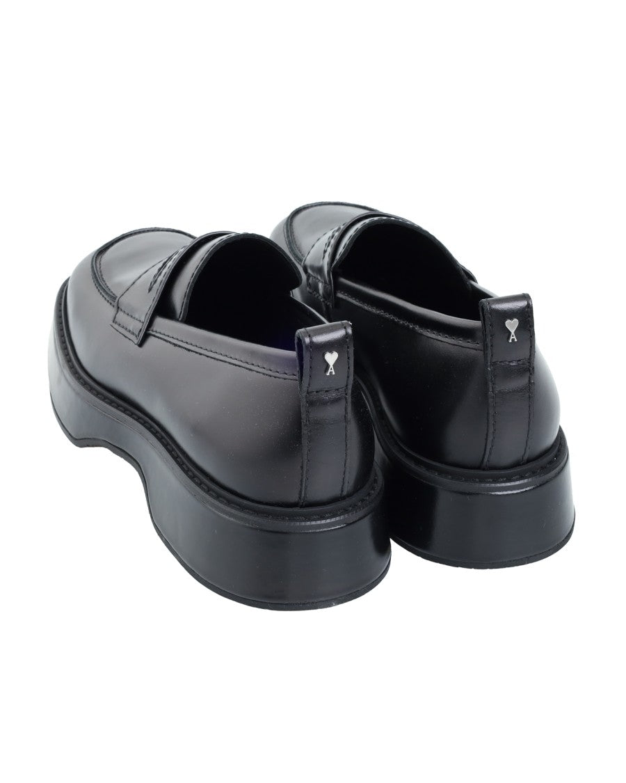 Ami Black Shoes With Rubber Sole