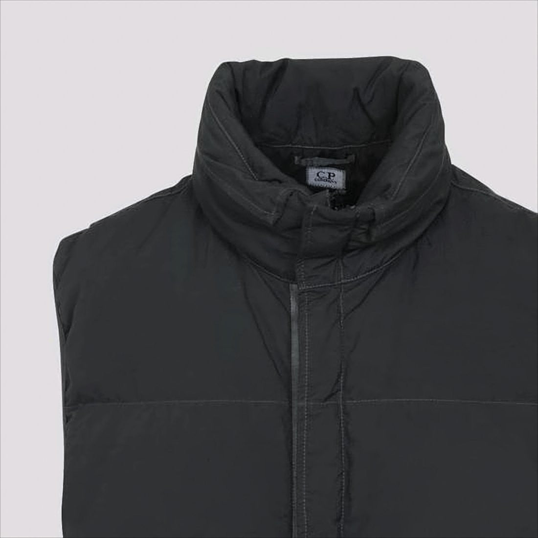 C.P. Company Padded Vest With High Collar And Reflective Accents