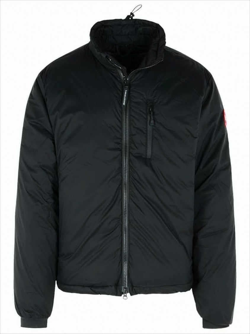 Canada Goose Solid Black Padded Jacket With High Collar