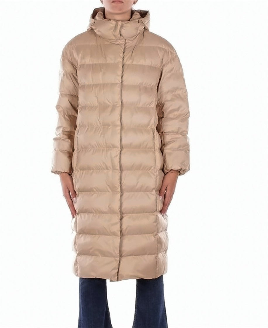 Max Mara Quilted Below-The-Knee Jacket With Hood