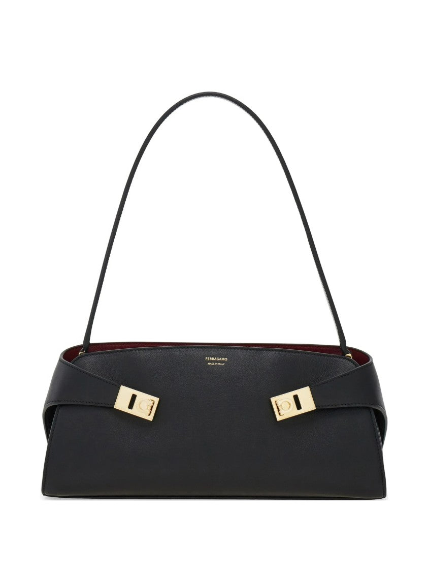 Salvatore Ferragamo Hug Sh Ew Calf Leather Handbag