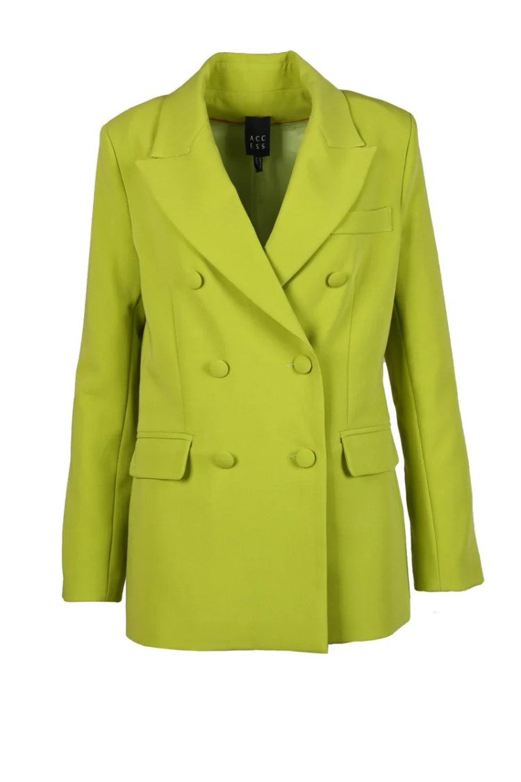 Access Fashion Apple Green Double-Breasted Jacket