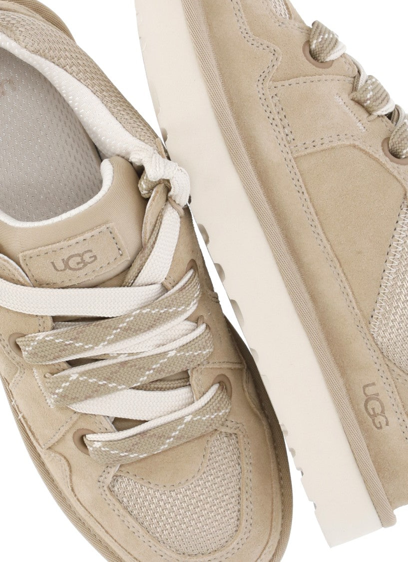 Ugg Beige Lo Lowmel Canvas Sneakers
