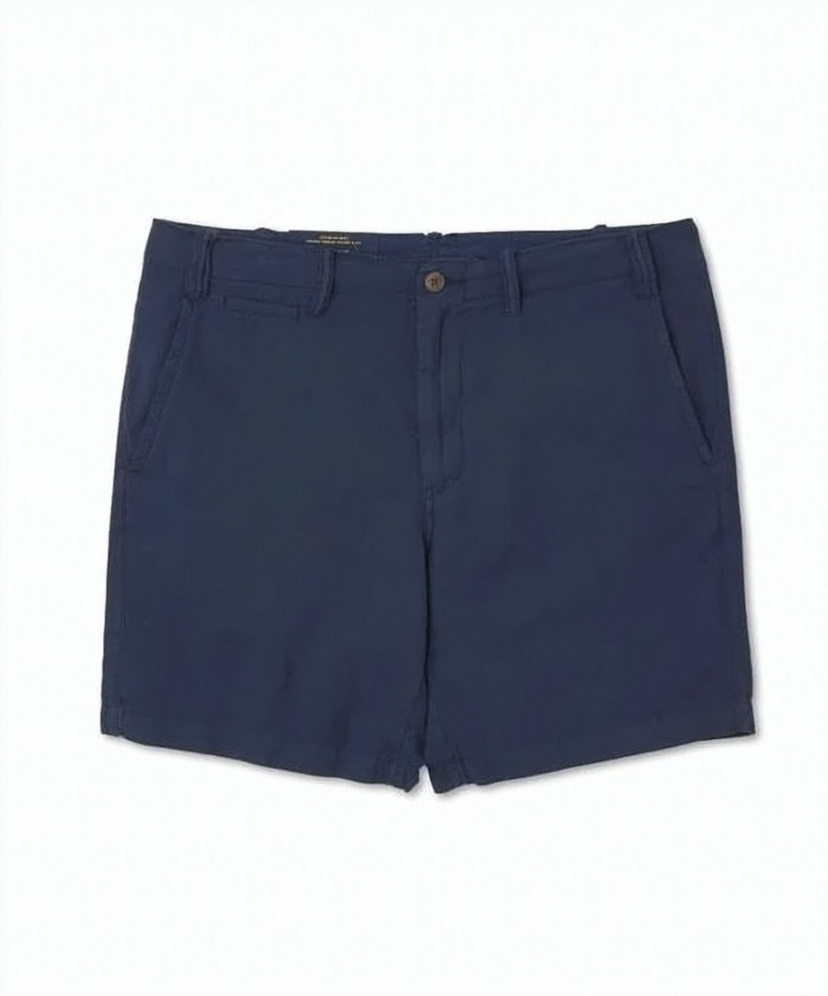 Polo Ralph Lauren Tailored Blue Linen-Cotton Shorts With Clean Design