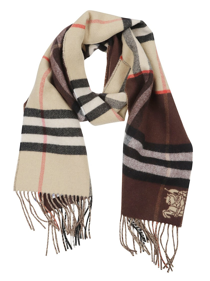 Burberry Multicolor Cashmere Reversible Checked Scarf