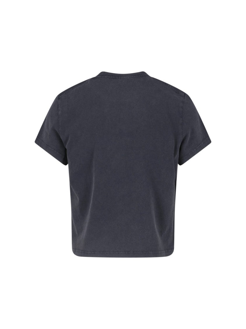 Alexander Wang Cropped Short-Sleeved T-Shirt With Crew Neckline