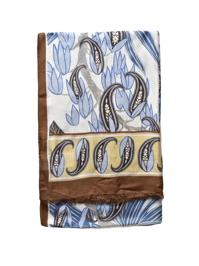 Etro Brown Modal-Blend Paisley Scarf
