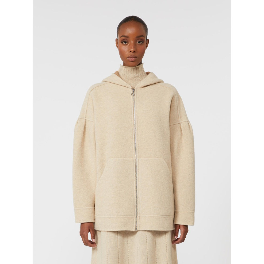 Max Mara Timeless Relaxed-Fit Jacket With Contrasting Hood