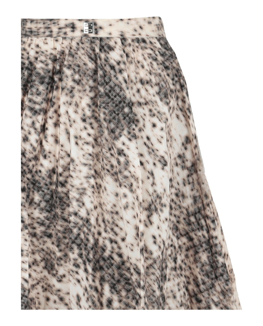 Givenchy Printed Pleated Midi Skirt