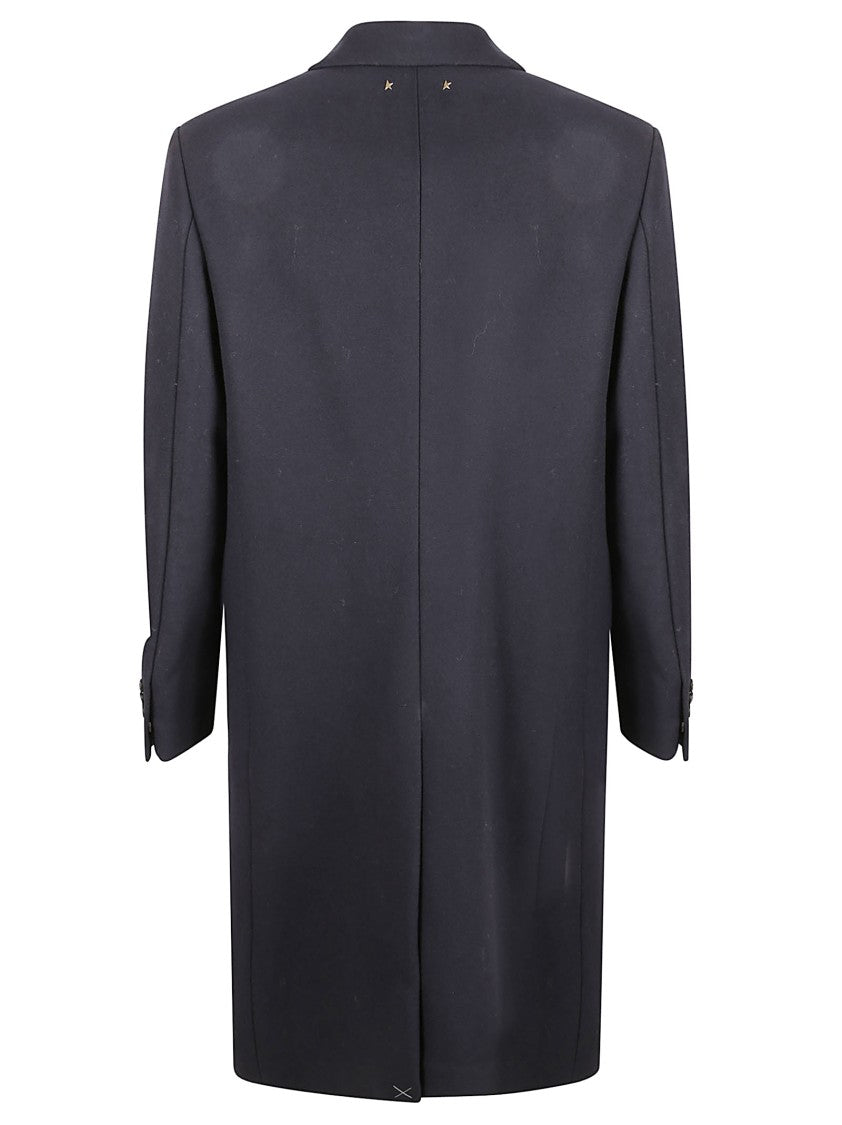 Golden Goose Single-Breasted Wool Coat With Defined Silhouette