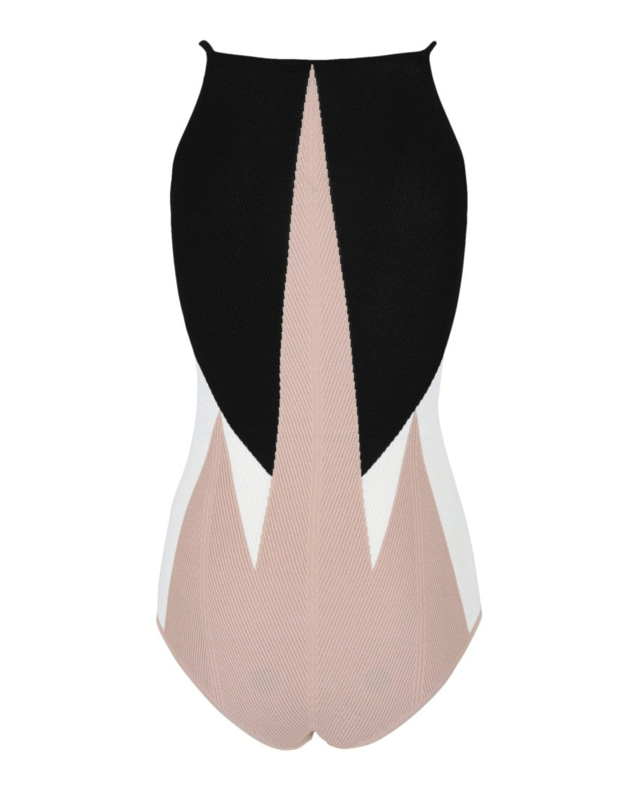 Bottega Veneta Geometric Swimsuit With V-Neck And Fitted Silhouette