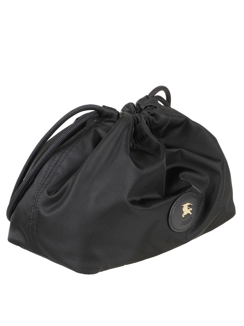 Burberry Gathered Black Bag With Drawstring Closure