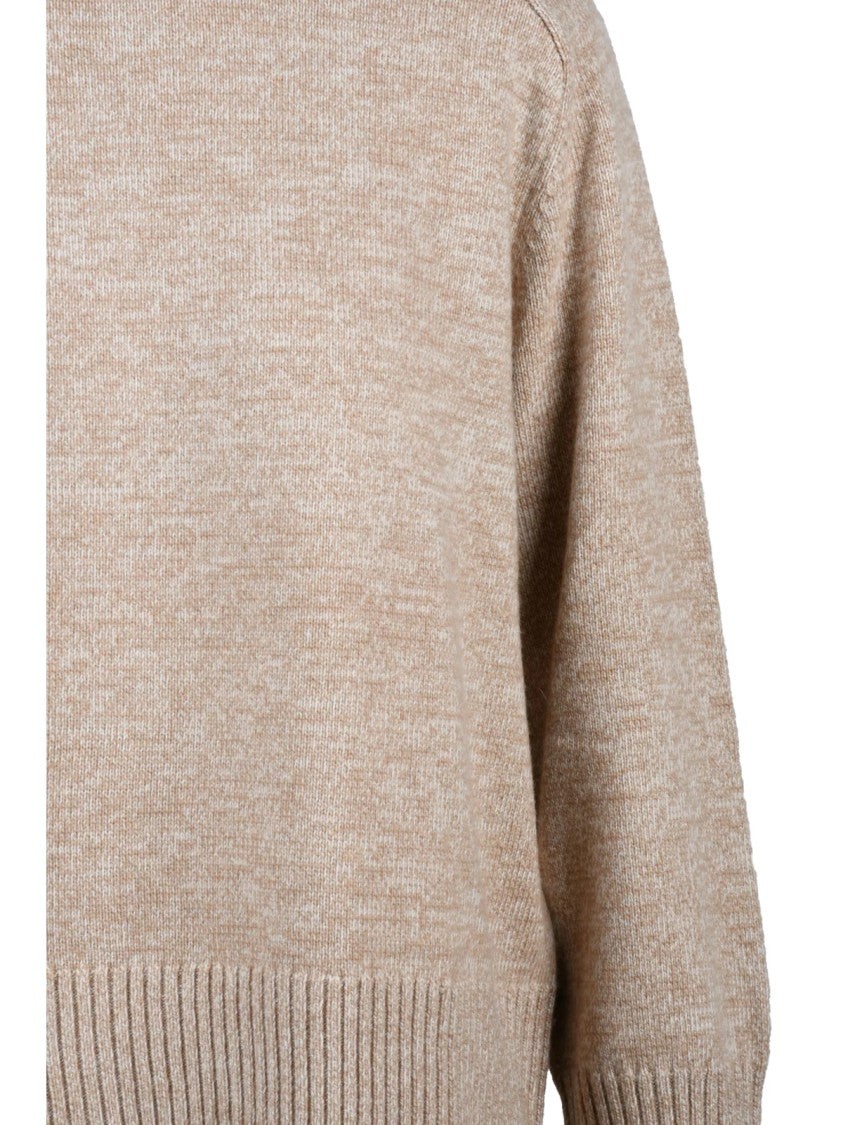 Pennyblack Relaxed Fit Crewneck Sweater With Soft Heathered Texture