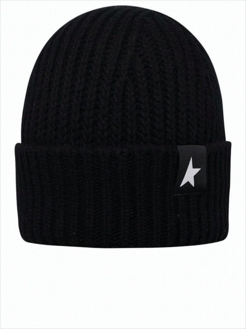 Golden Goose Ribbed Wool Beanie With Signature Star Emblem