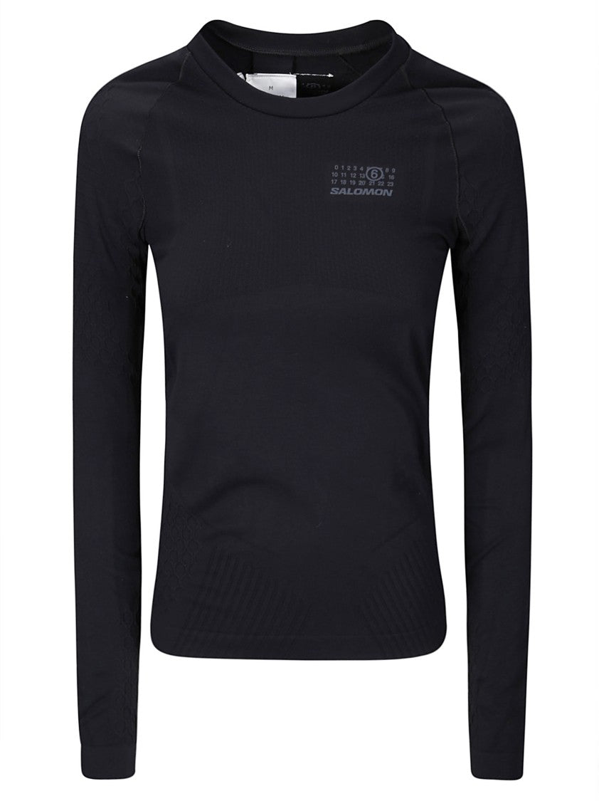 Mm6 X Salomon Long-Sleeved Nylon Crew Neck Top