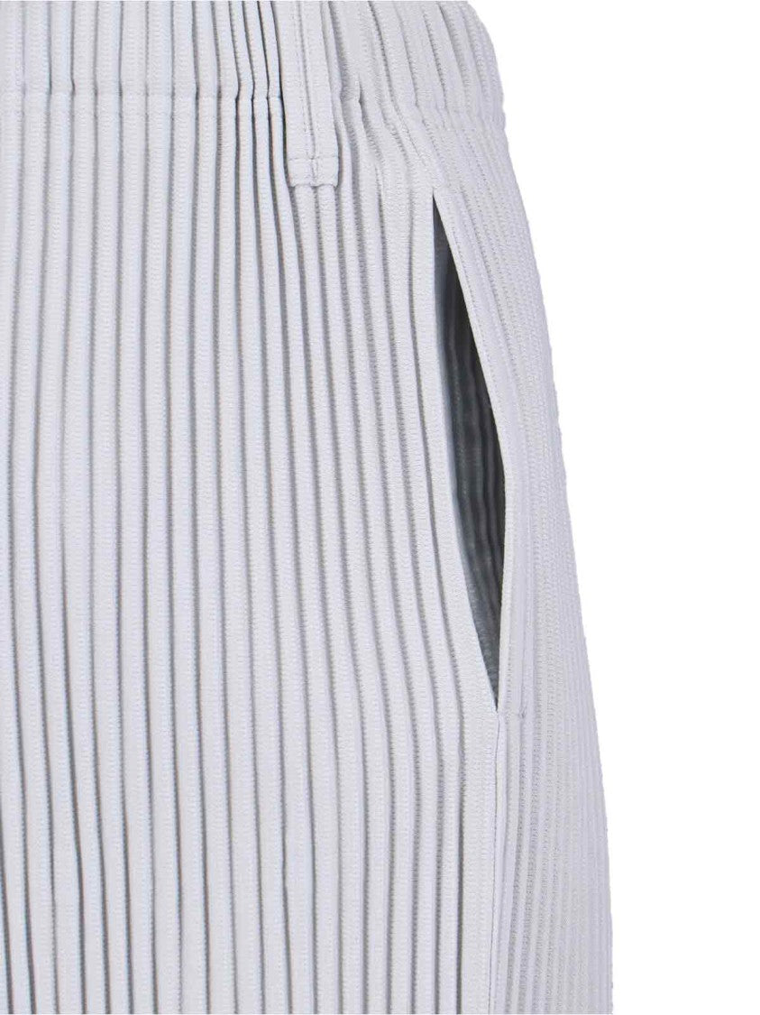 Homme Plissé Issey Miyake Pleated Trousers – Light Grey
