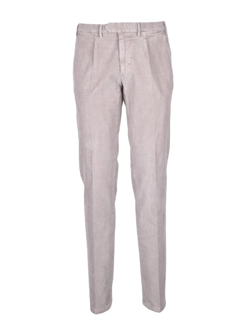 Santaniello To Magenta Beige Velvet Cotton Elastane Suit