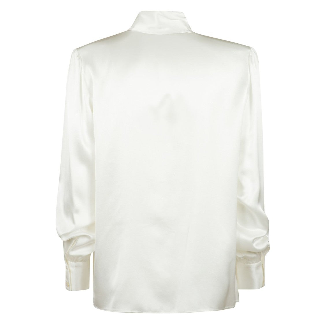 Alessandra Rich Silk Satin Blouse With Button-Down Front