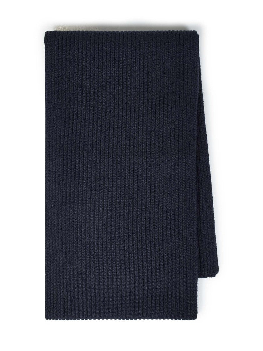 Dolce & Gabbana Ribbed Blue Scarf