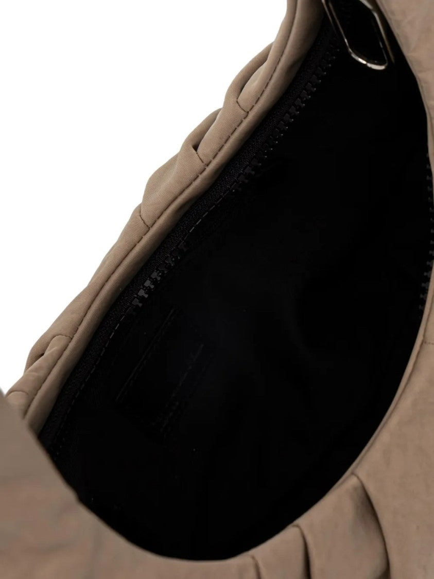 Karl Lagerfeld Crescent-Shaped Handbag With Padded Texture And Embossed Logo