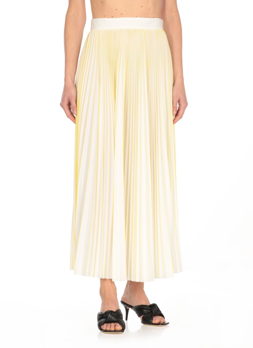 Fabiana Filippi Flowing Pleated Skirt With Contrasting Color Details
