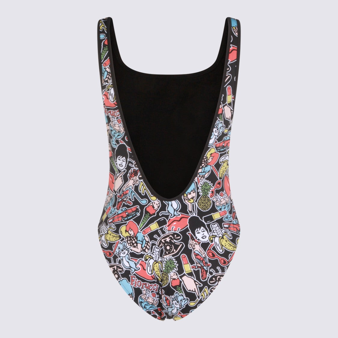 Fiorucci Vibrant Cartoon Print One-Piece Swimsuit