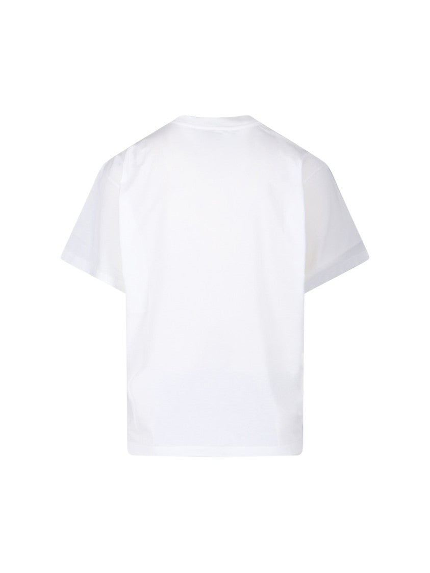 Mm6 By Maison Margiela Relaxed-Fit White T-Shirt With Signature Label