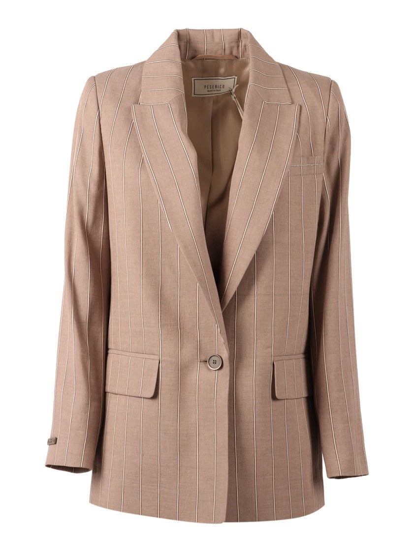 Peserico Woman Jacket Pinstripe Tailored Jacket