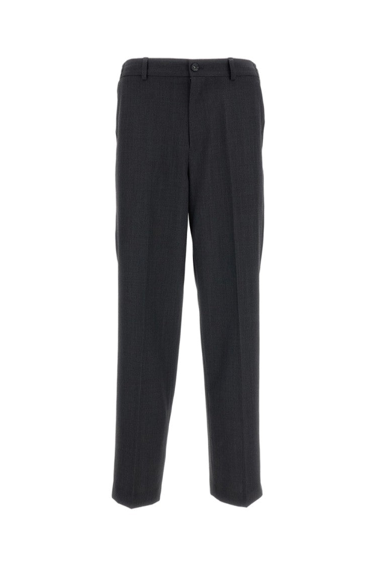 A.P.C. Tailored Anthracite Grey Trousers With Tapered Leg