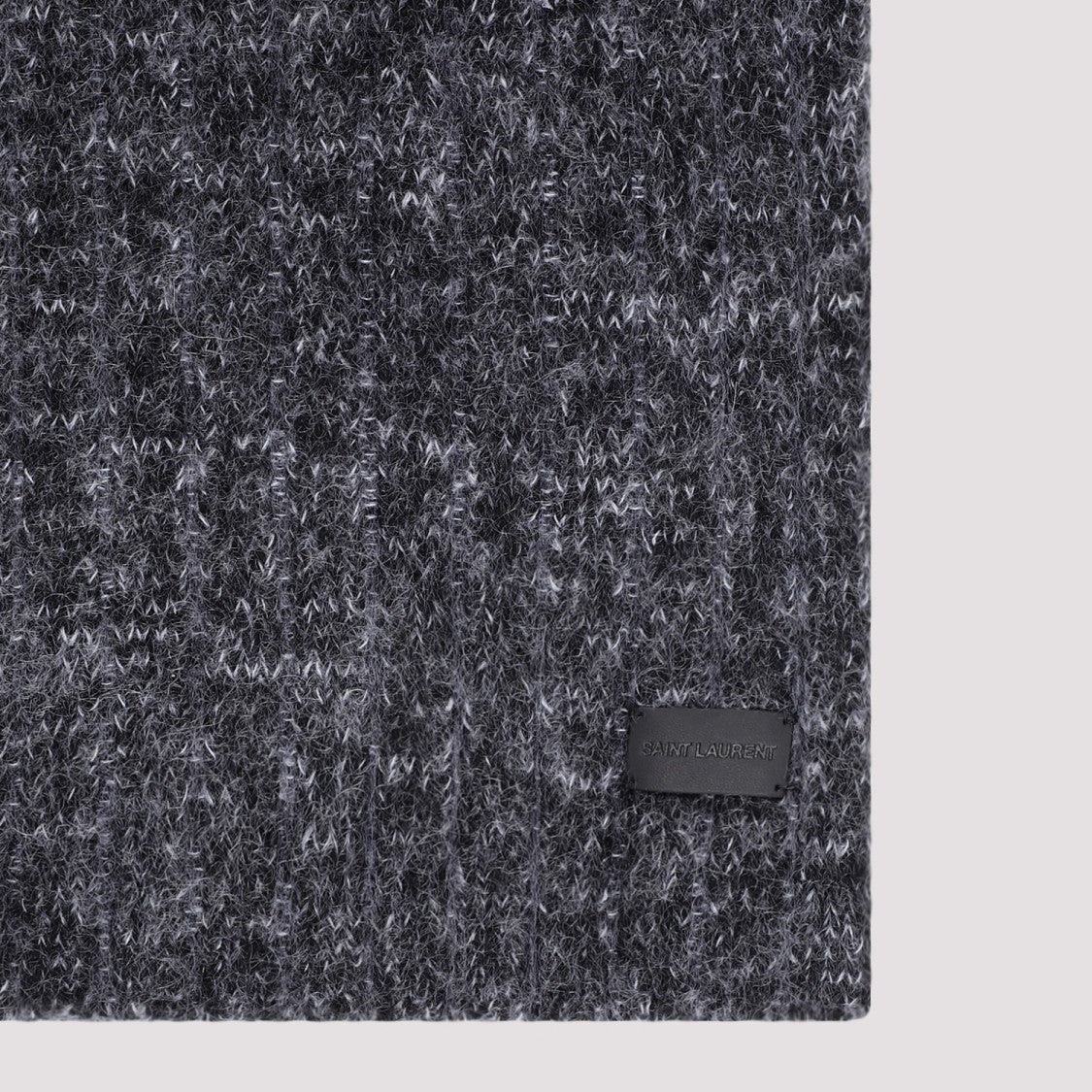 Saint Laurent Echarpe Maille Anthracite Wool Beanie